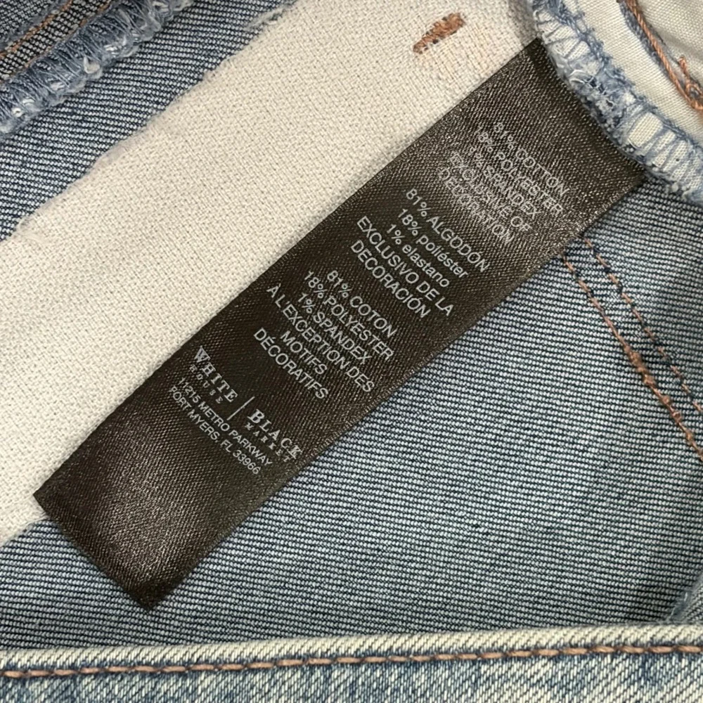 White House Black Market Skimmer Jeans Light Wash Ankle Zip Denim Womens Size 2